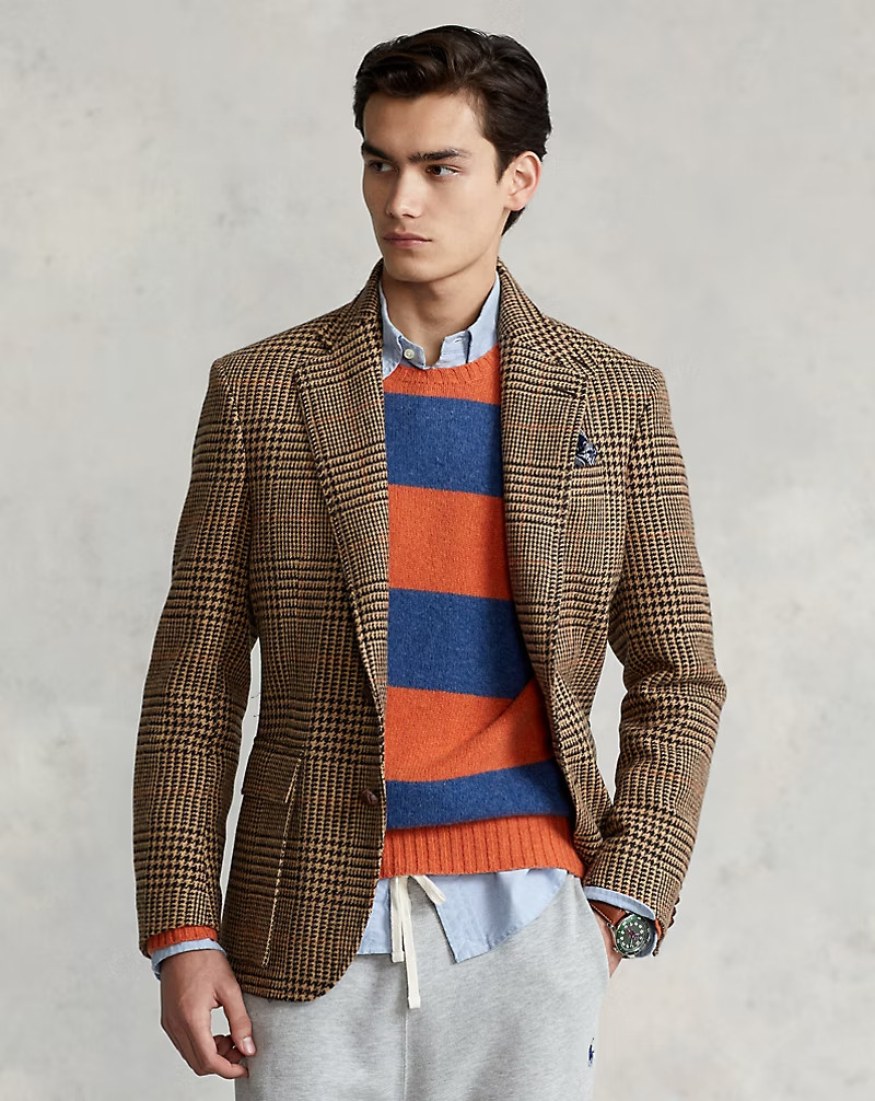 NEW, Men's Polo by Ralph Lauren Soft Tailored Glen Plaid Sport Coat 38R  #SJ2811 - second product detail image
