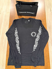 Chrome Hearts Horseshoe Floral Logo Graphic Long Sleeve Crewneck T-Shirt M