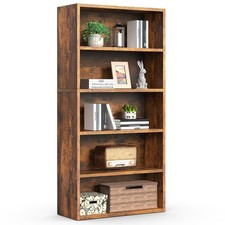 5 Shelf Bookcase Open Display Bookshelf Storage Organizer