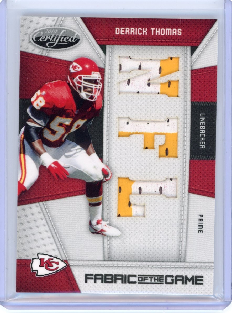2010 Panini Certified Fabric of the Game Patch Relic #42 Derrick Thomas 2/25
