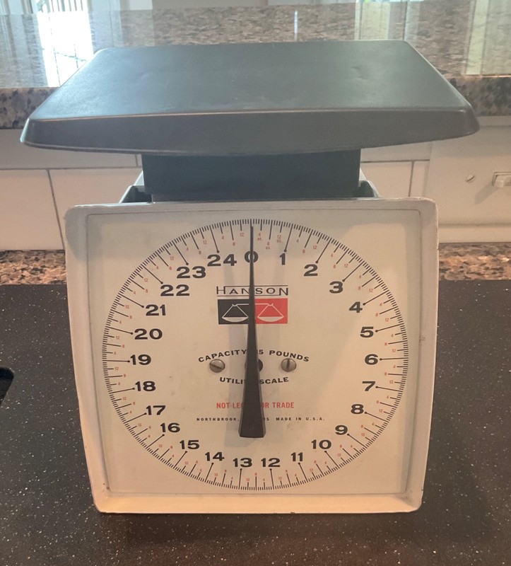 Vintage Hanson Kitchen Scale 25lb Weight