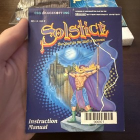 Solstice: The Quest For The Staff Of Demons (Nintendo NES) Complete - Authentic