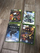Lot Of 4 Xbox Games Halo Combat Halo 2 Thief Deadly Shadows Lord Of The Rings 