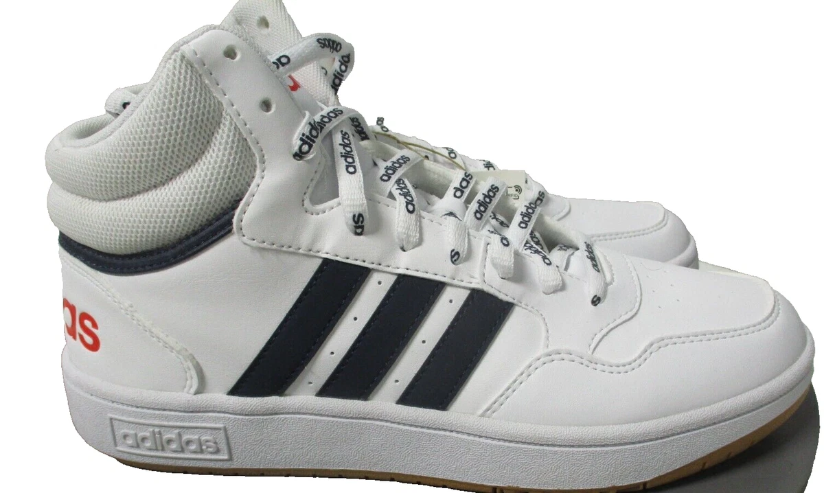 Adidas Hoops 3.0 Mid Men\'s Athletic Shoe White Sneakers Trainers Footwear adidas Hoops 3.0 Mid White for Sale | Authenticity  main image 3