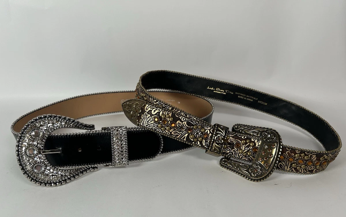 Christine Alexander Black Leather Belts for Women for sale 