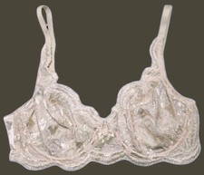 VTG 90s Victorias Secret Gold Label Lace Underwire Bra 1920A Ivory 36C Unlined