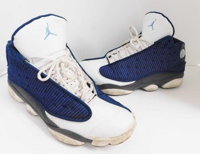 Air Jordan 13 Retro Flint High Top Men's Sneakers White/Blue 310004-140 sz 12