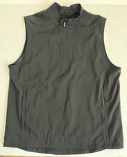 Cutter & Buck Men’s XXXL Black Quarter Zip Golf Vest Lightweight NWT