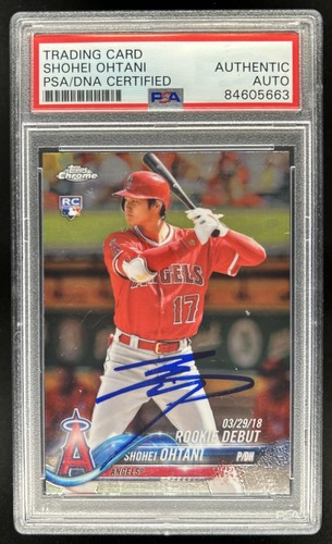 2018 Topps Chrome Shohei Ohtani Certified Auto Autograph RC PSA Authentic #HMT32