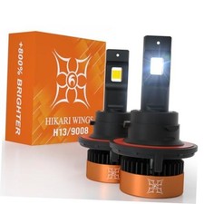 H13/9008 LED Foglight, 50000LM Pure White 6000K LED Bulbs, Plug H13 9008