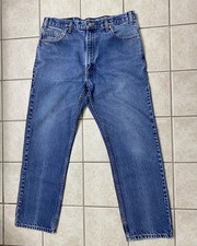 Levis 505 36 x 30 Regular Fit Mens Jeans Blue 100 Cotton Denim Vintage Y2K 2