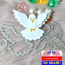 Dove of peace double layer wings christmas metal cutting dies cut machine