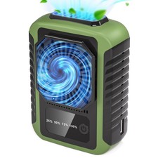 Portable Waist Clip Fan Rechargeable 6000mAh 20H 3-Speed Green