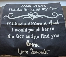 Auntie Gifts, Thank You For Being My Aunt. Square throw pillow Cover