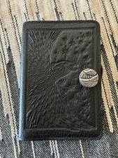 Oberon Design Vintage Black Pebbled Leather Small Journal Cover- RAVEN