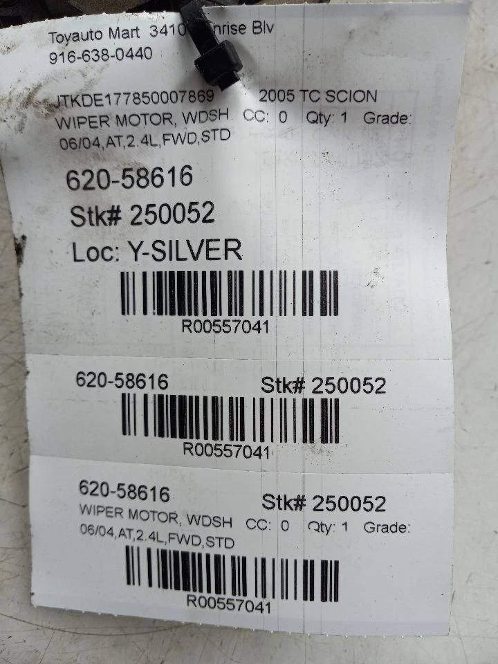 05 06 07 08 09 10 SCION TC WINDSHIELD WIPER MOTOR - Image 4 of 4