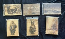 Wooden Post Card Art Lot (19) Yellowstone & Grand Teton National Park New in Pkg