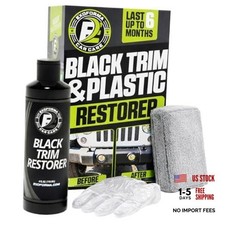Black Trim Restorer - Lasts 6+ Months, Dye Infused Waterproof Plastic 4 oz Kit