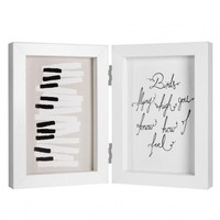 Henzo Holz-Doppelrahmen Piano 2 Fotos 10X15 Cm Weiß