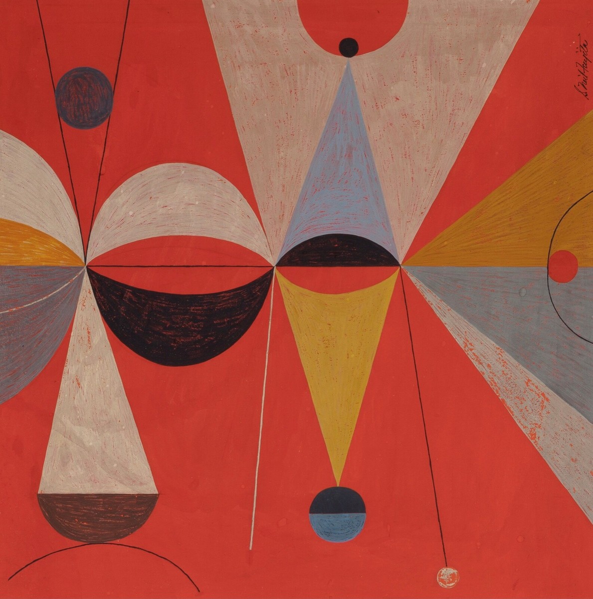 Mid-Century Modern Art : S. Neil Fujita : 1959 : Archival Quality