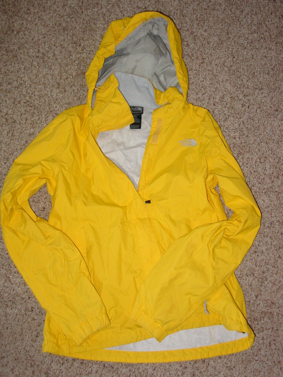 2014 The North Face AQBJ Resolve Full Zip Yellow Shell Jacket Size