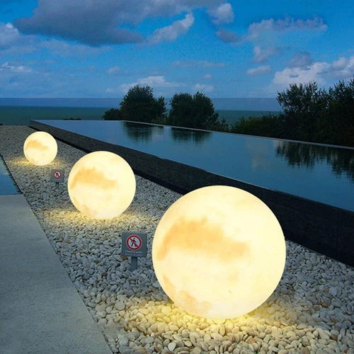 Solarna lampa kulowa LED zmieniająca kolor zewnętrzna ogród lampa solarna do trawnika patio - Zdjęcie 1 z 18