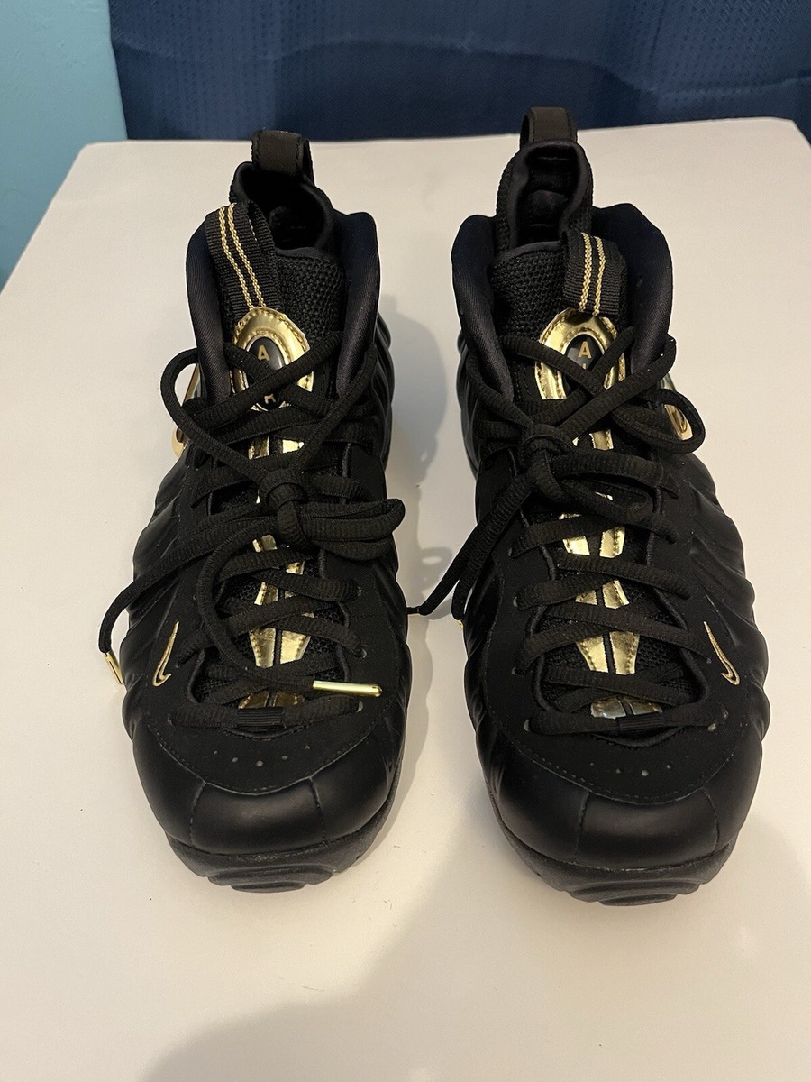 Nike Air Foamposite Pro Black Metallic Gold Size 10 624041-009