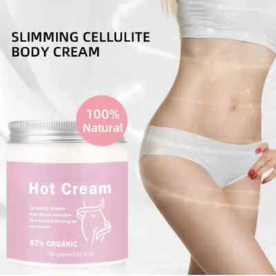 Natural Anti Cellulite Hot Cream 87% Organic Skin Toning and Slimming Oil 100g