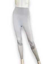 Women Yoga Pants Leggings Gray Stretch High Rise Size S