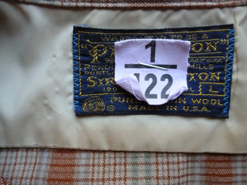 VTG 60s SIR Pendleton Shirt Men L Brown Long Sleeve Plaid 100% Virgin Wool USA - Image 3 of 4