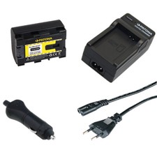 Batteria Patona + caricabatteria casa/auto per Jvc Everio GZ-MG750RAA,GZ-MG750RU