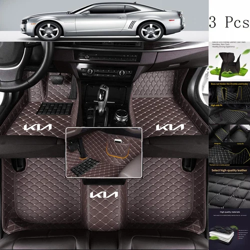 Fit for KIA All Series Car Floor Mats Auto Luxury Custom Waterproof Carpets Mats - Picture 12 of 36