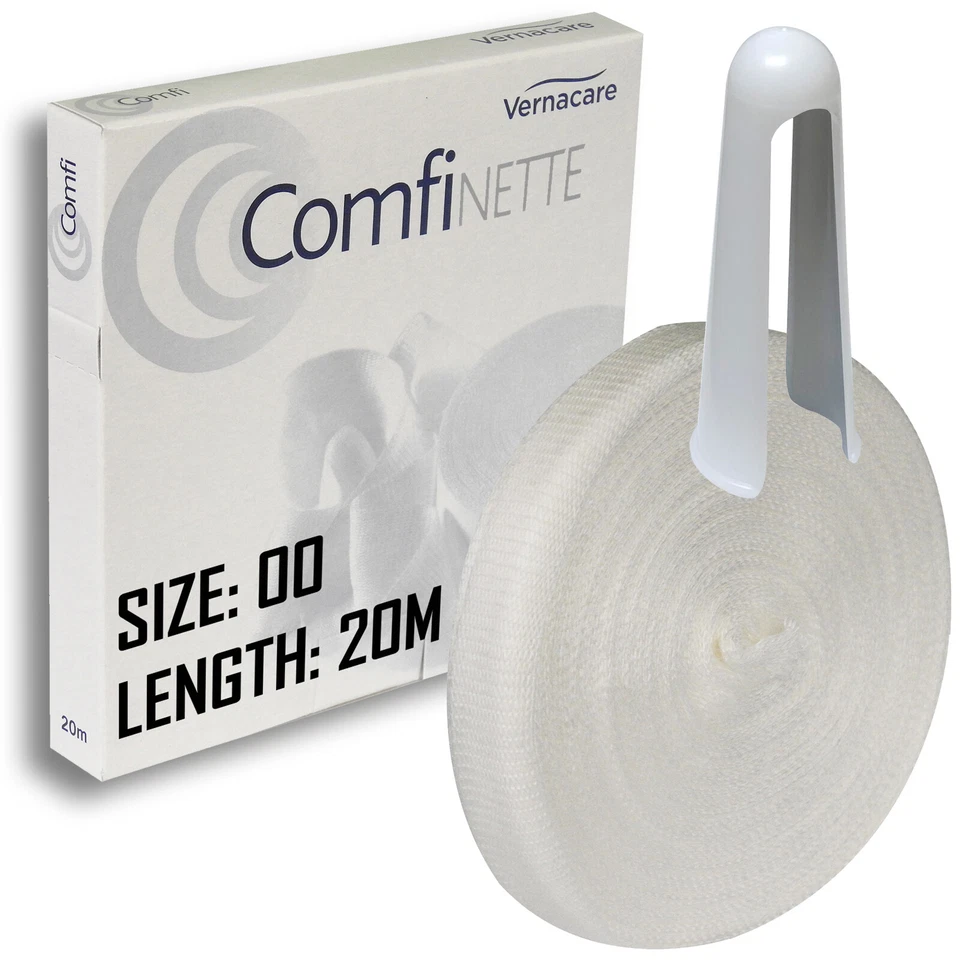SYNERGY HEALTH Comfinette Size '00' Tubular Viscose Fingers Toes Bandage + Applicator 1.2cm