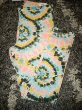 Girls justice full length legging size 12 new multi tye dye