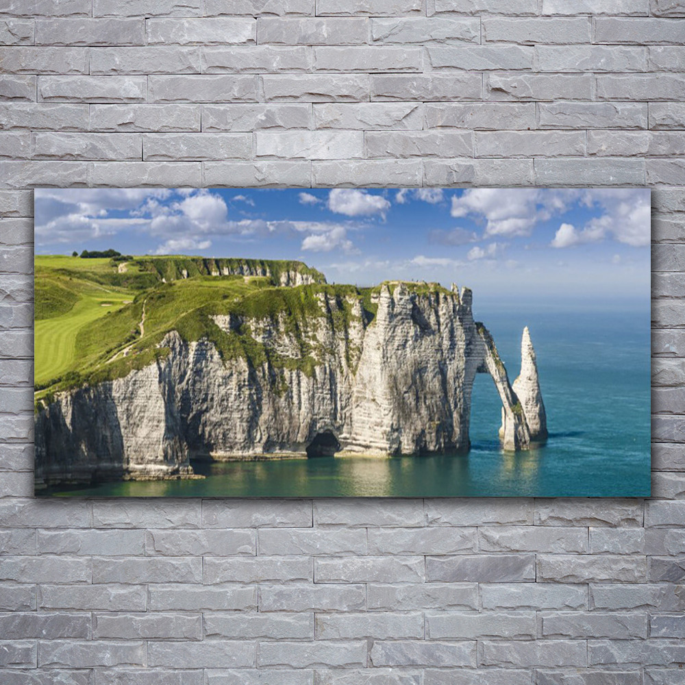 Paysage mer et roche en tableau sur toile pour s'évader depuis sa chambre