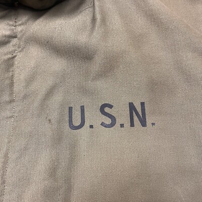 Vintage 40s USN Navy A1 Deck Military Jacket Alpaca Olive Green | eBay