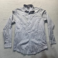 Kenneth Cole Reaction Dress Shirt Long Sleeve Gray Men's L Large