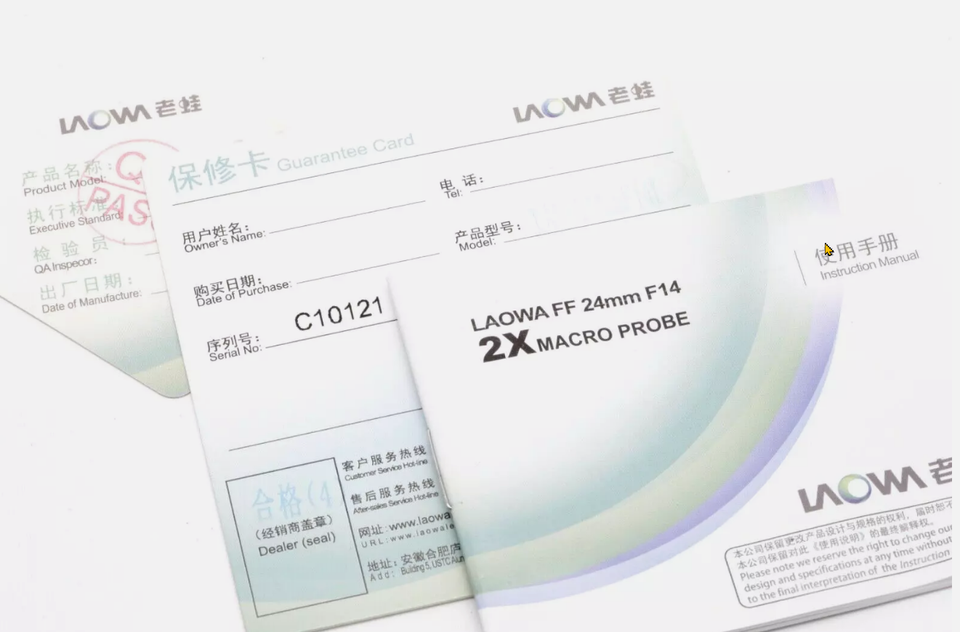 Venus Optics Laowa 24mm f14 Probe Lens SINGLE project Used LESS than