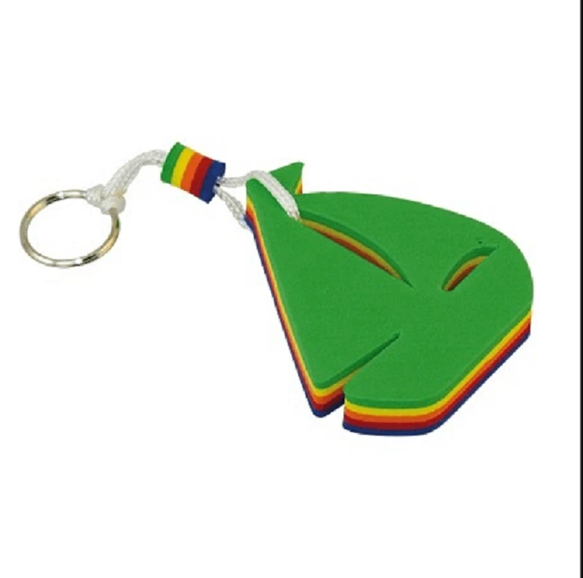 SEILFLECHTER schwimmfähiger maritimer Schlüsselanhänger "Boot" bunter Hartschaum