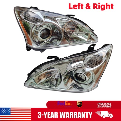 Pair For 20042009 Lexus RX330 RX350 RX400h Halogen Headlights Assembly