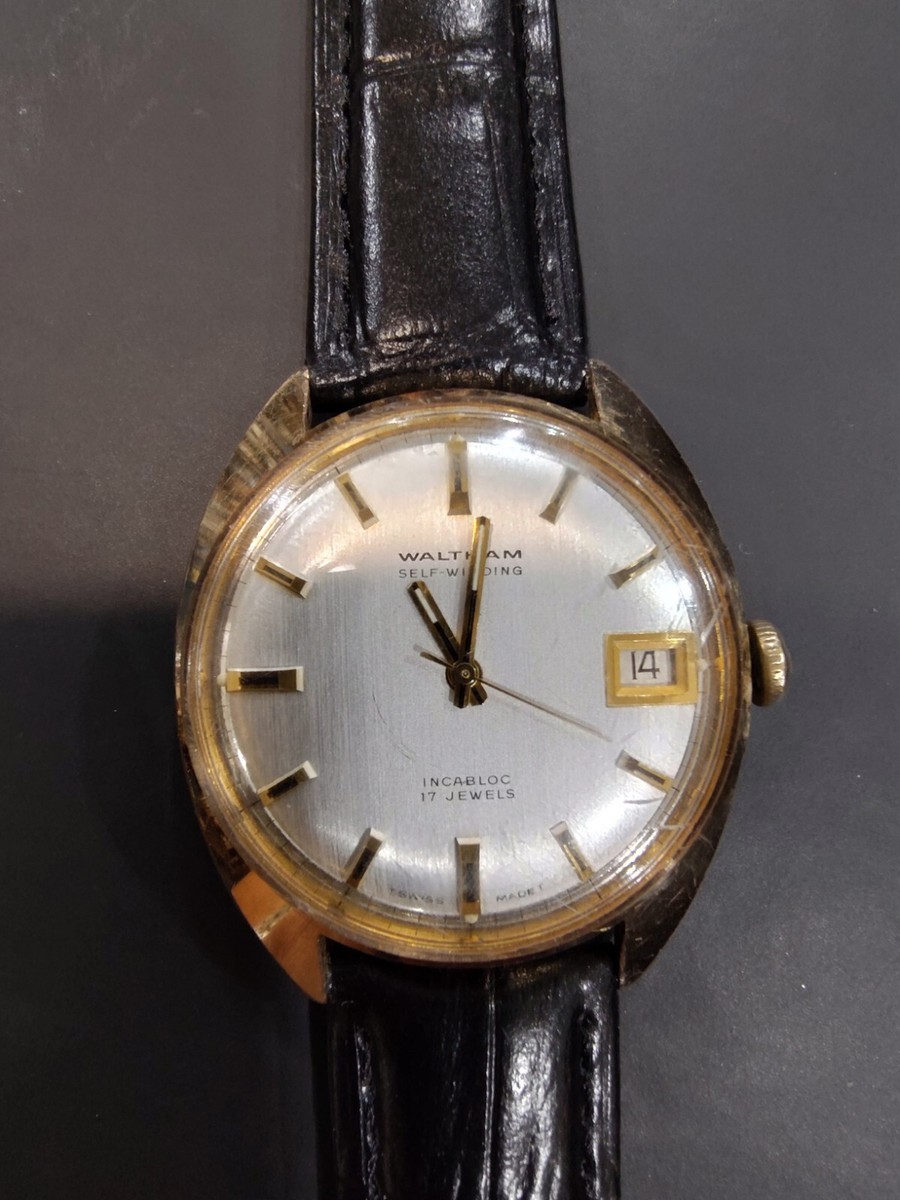 Mens 1960s Waltham 17 Jewels Automatic Self-winding Mechanical
