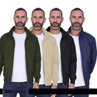 Mens Bomber Jackets Classic Retro Jacket Black Navy Coat Spring Summer Casual UK