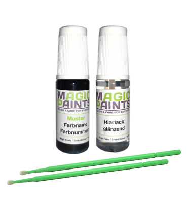 Lackstift Set geeignet für Opel, Z22Y / 22Y Onyx Schwarz + Klarlack + Anleitung