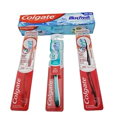 Tooth Paste Colgate Max Fresh with Whitening 7.3oz Cool Mint + 3 Toothbrushes!!