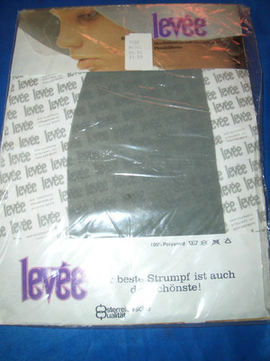 RAR alte Vintage levee Feinstrümpfe Straps Strümpfe Gr. 9,5 nebel BAS OVP