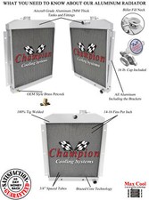 Aar Champion 2 Row Radiator For 1947 - 1954 Chevrolet Ck Series L6 Engine Aar Champion 2 Row Radiator For 1947 - 1954 Chevrolet Ck Series L6 Engine