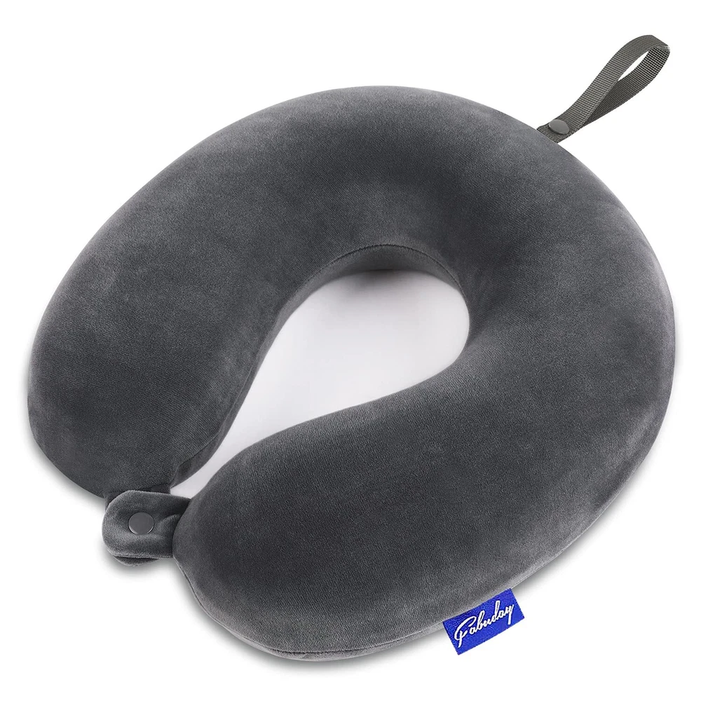 Travel Pillow Memory Foam for Airplanes - Neck Pillow for Traveling, Car, Hom...