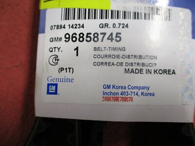 Genuine GM Timing Belt 96858745