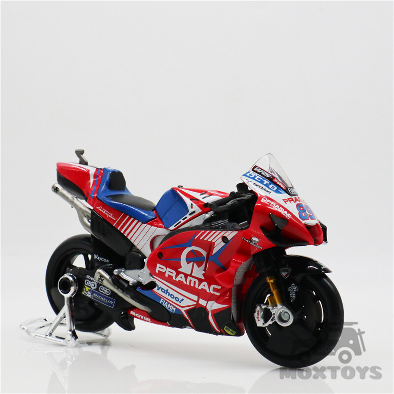 Maisto - 1/18 Moto GP Racing - Ducati Pramac #5 Johann Zarco - New FA 2022  - Miniature Motorcycle for Children - Scale Reproduction