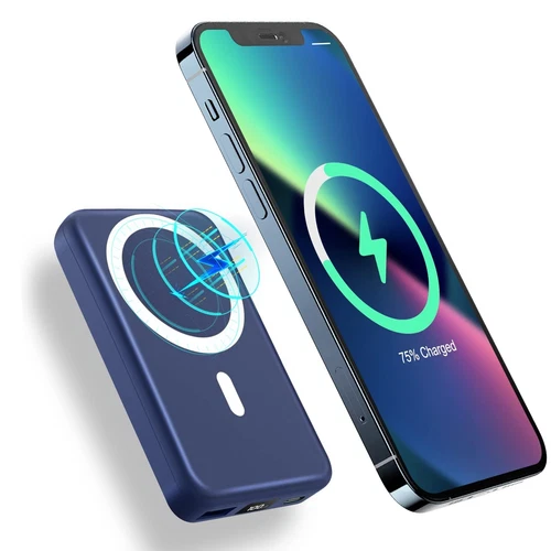 AOGUERBE Magnetic Wireless Portable Charger, 10000mAh Wireless Power Bank PD ... - Picture 1 of 8